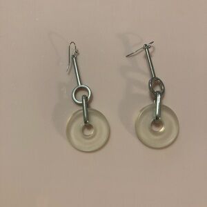 Minimalist Silver Circular Earrings